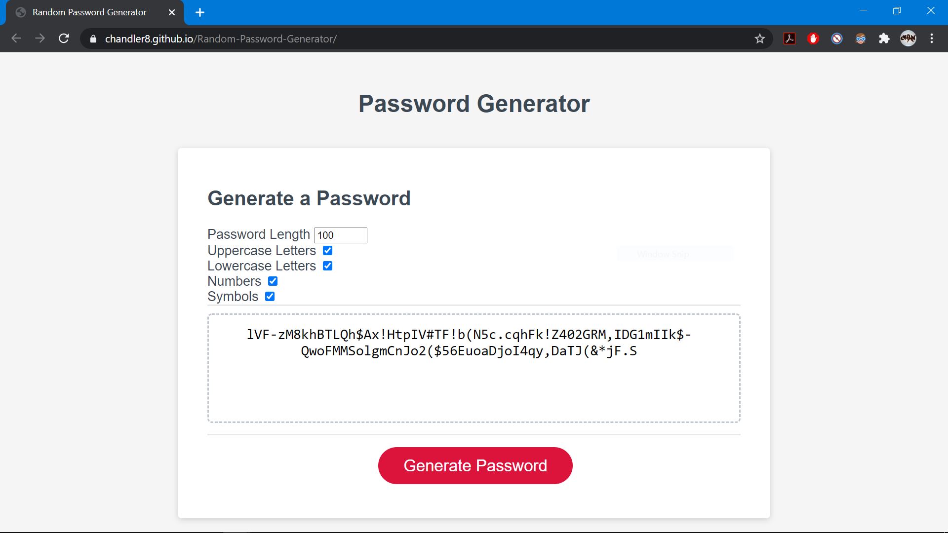 password
